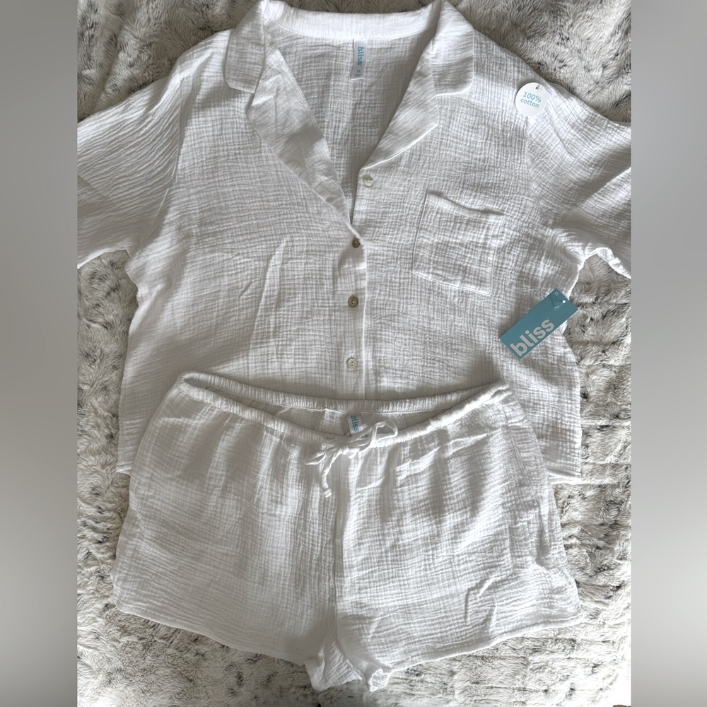 🩵Bliss Cotton Short Sleeve/Shorts Lounge Set🩵